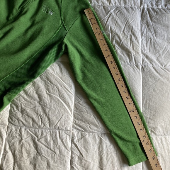 Mountain Hardwear Men's Large Quarter-Zip Fleece LS Pullover Bright Green GORP - Picture 11 of 15